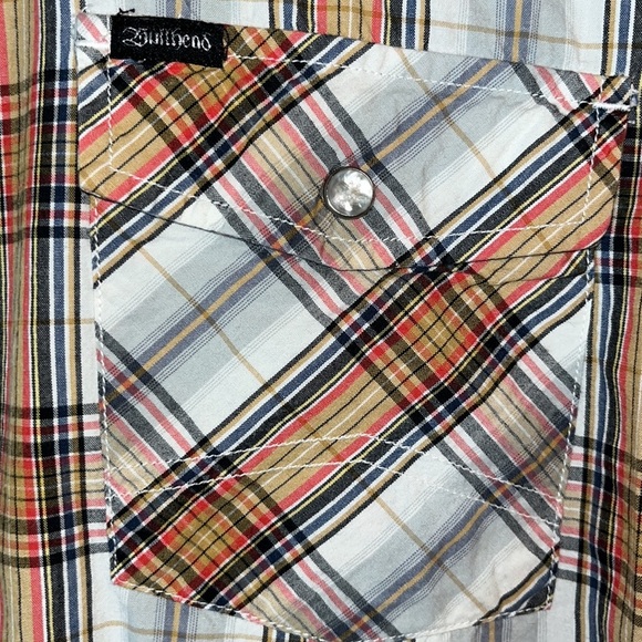 Vintage Bullhead western plaid button down - Picture 2 of 4